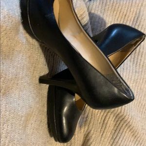 Black platform heels